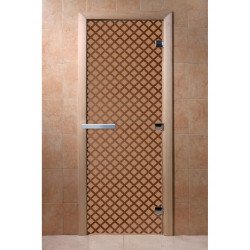 Дверь для сауны DoorWood "Мираж" 190*70 (бронза матовое)