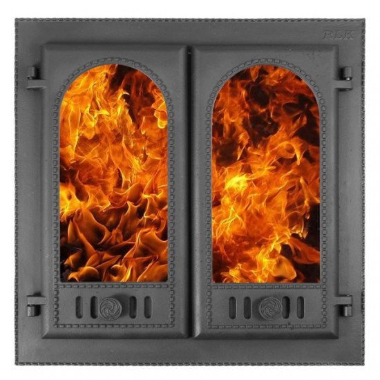 Дверка каминная ДК-8С "Горница-2" со стеклом купить в Магия Огня